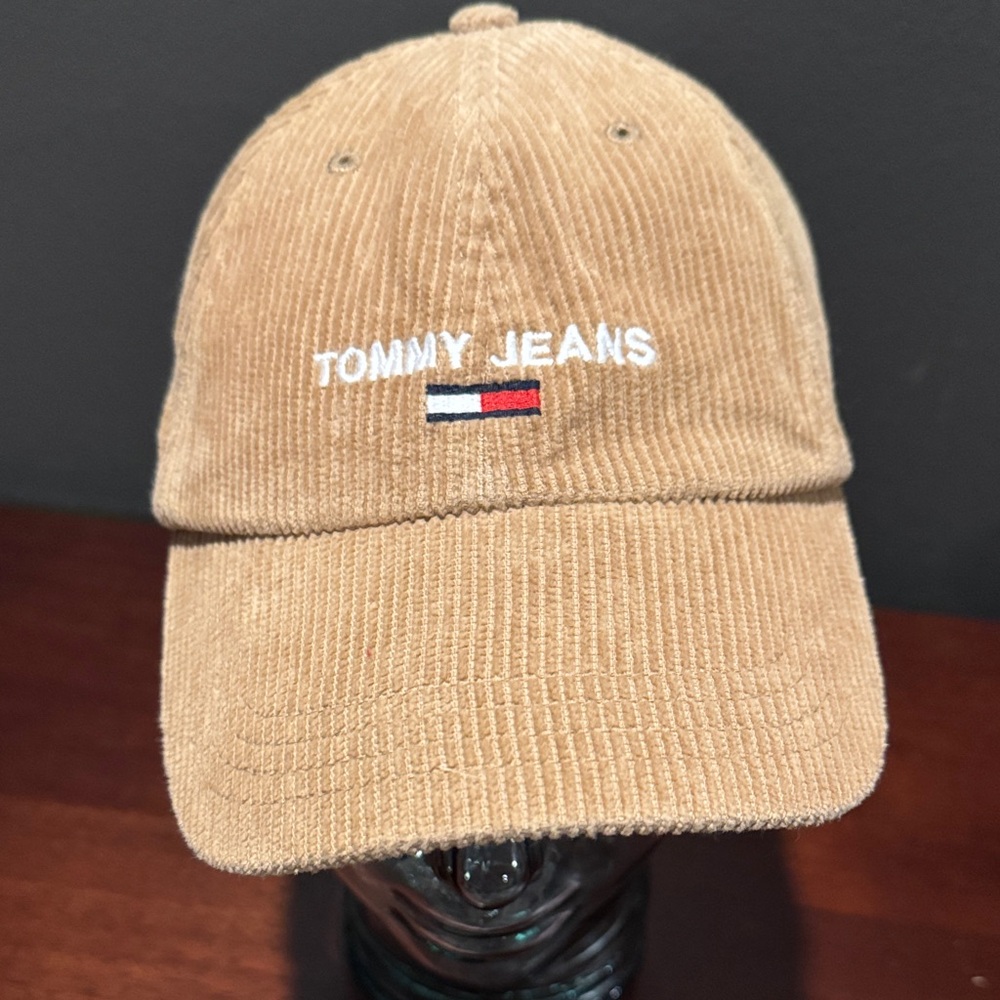 Vintage Tommy Jeans Corduroy Baseball Cap - Camel